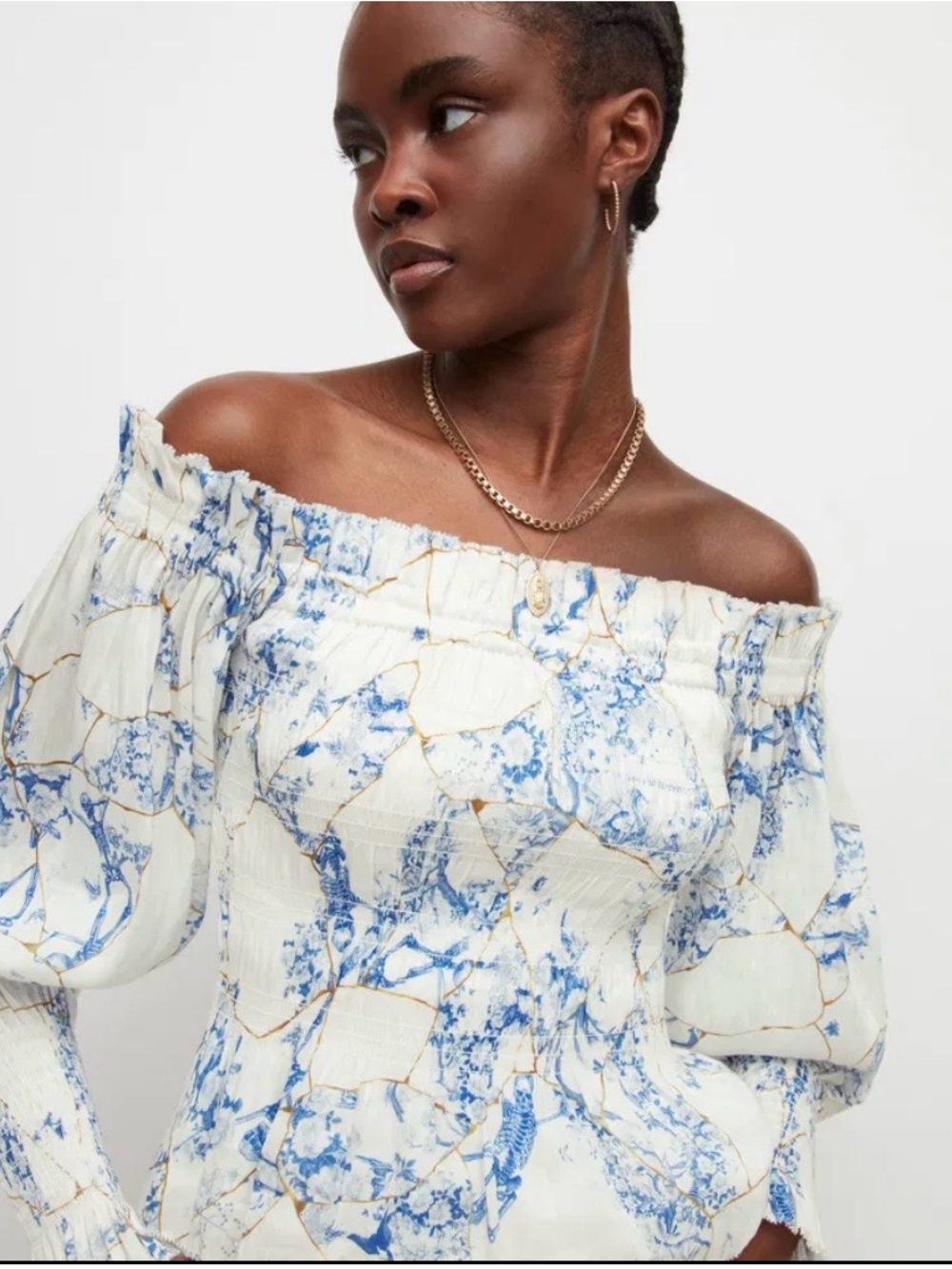 Lara Buruberu Silk Linen Blend Top